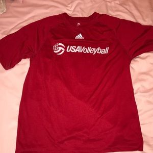 Simple USA volleyball tee